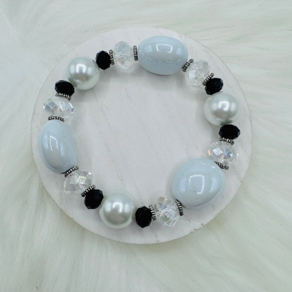 Colorful Beaded Glass Fashion Statement Stackable Bracelet Style 4 - Picture 2 of 6